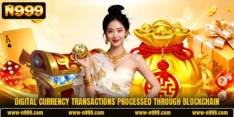 Digital currency transactions processed through blockchain