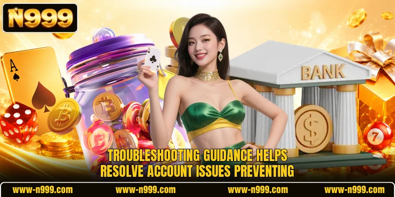 Troubleshooting guidance helps resolve account issues preventing